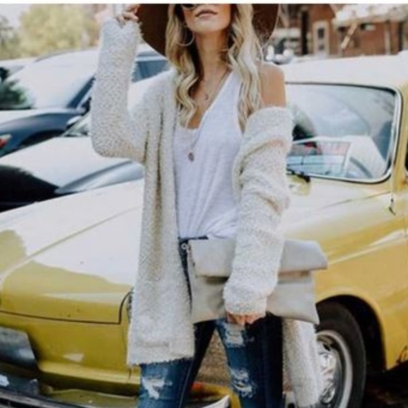 Sweaters - SUPER SOFT CREAM CARDIGAN